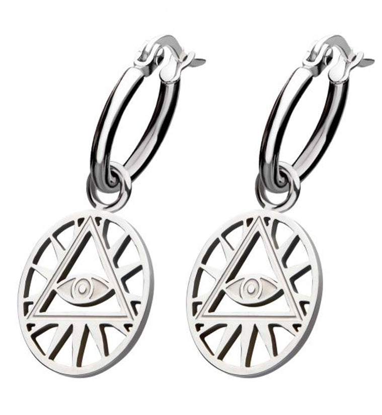 Illuminati Stainless Steel Hoop Earrings
