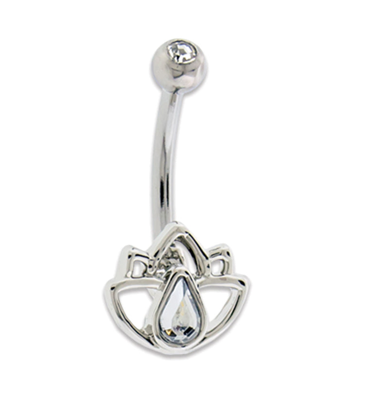 Lotus CZ Curved Barbell