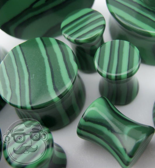 Synthetic Malachite Stone Plugs