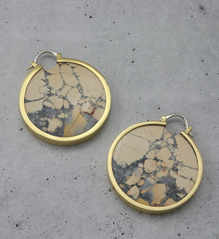 Maligano Jasper Stone Disc Ear Weights