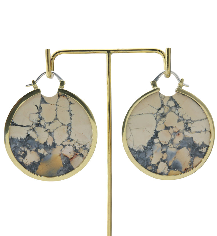 Maligano Jasper Stone Disc Ear Weights