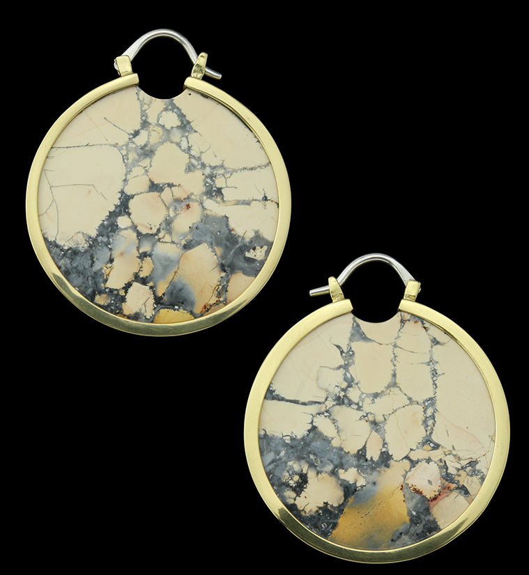 Maligano Jasper Stone Disc Ear Weights