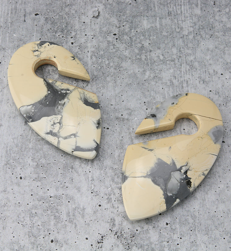 Maligano Jasper Stone Keyhole Ear Weights