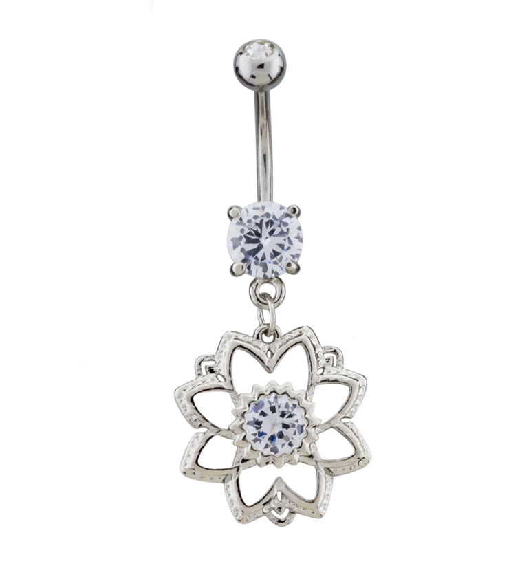 Mandala Dangle Belly Button Ring