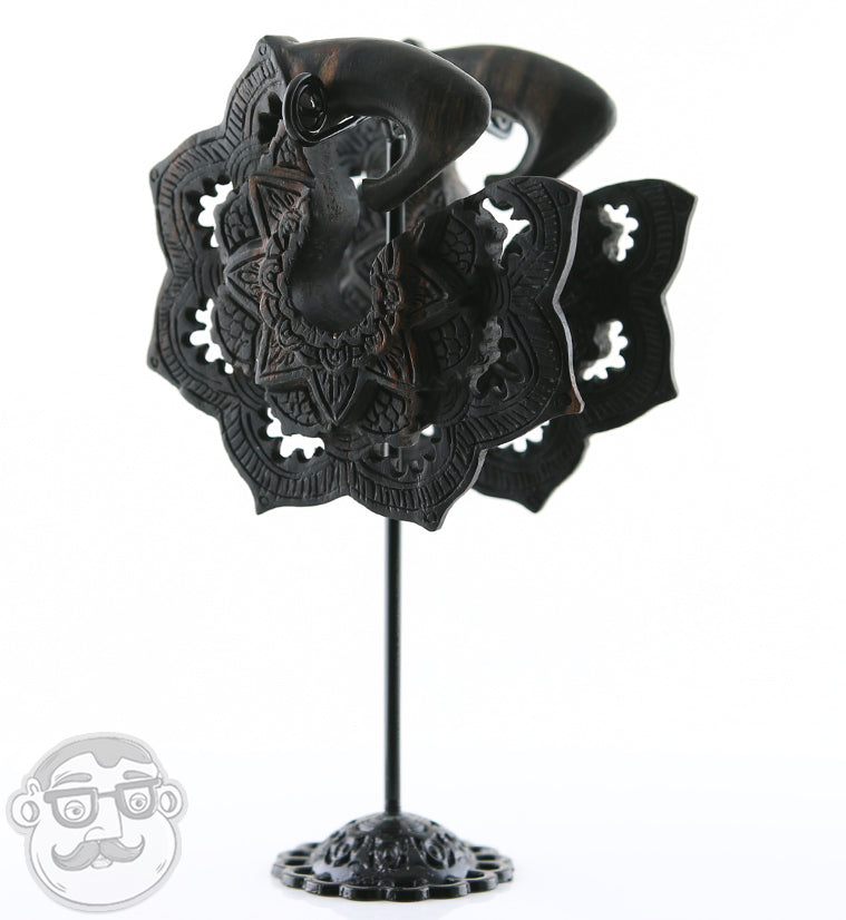 Mandala Wooden Ear Weights