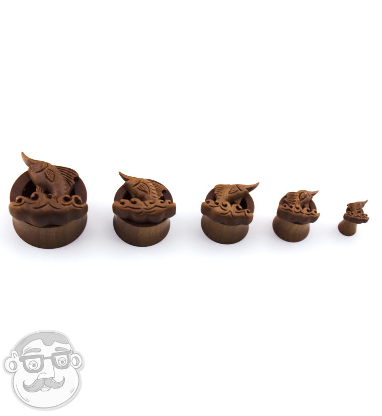 Marlin Carved Saba Wood Tunnels