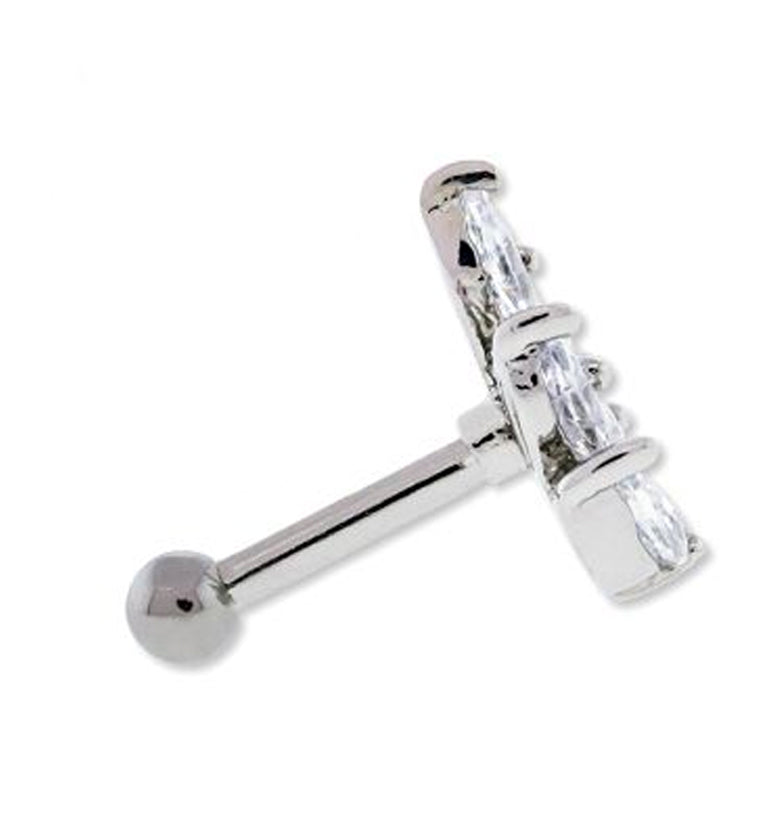 Marquise CZ Cartilage Barbell