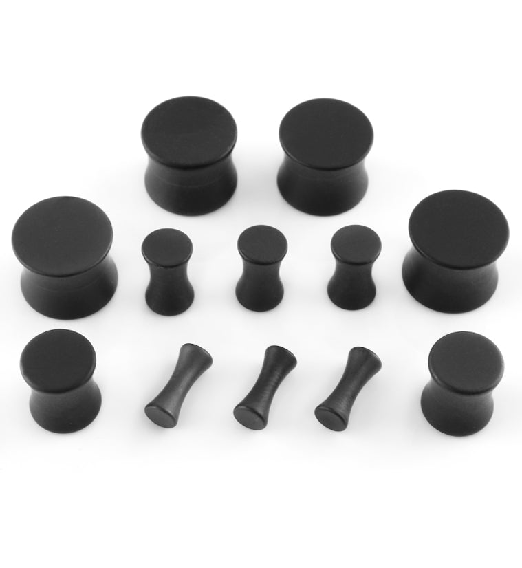 Solid Stainless Steel Black Plugs