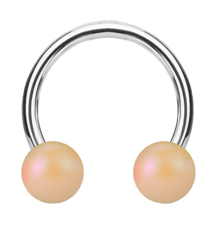 16G Matte Peach Stainless Steel Ciruclar Barbell