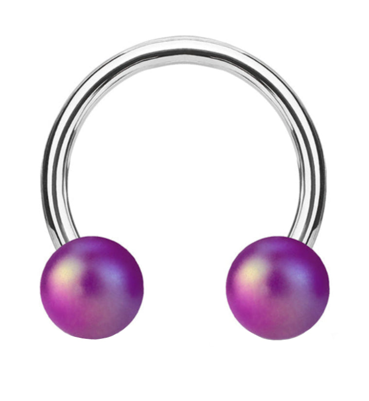 16G Matte Purple Stainless Steel Ciruclar Barbell