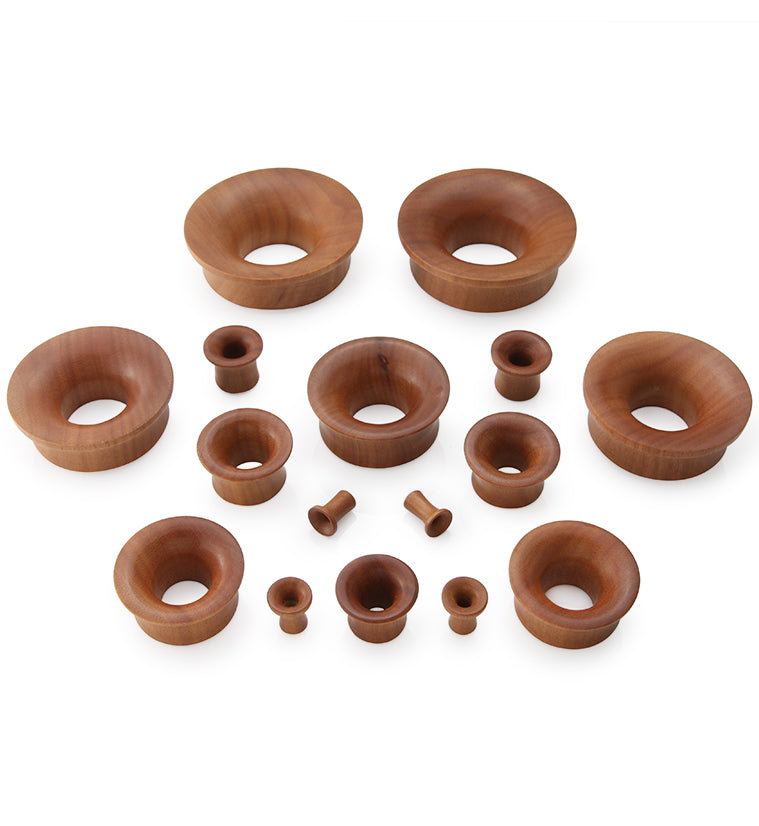 Saba Wood Mayan Flare Tunnel Plugs