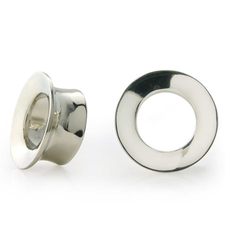 Mayan Flare White Brass Tunnel Plugs