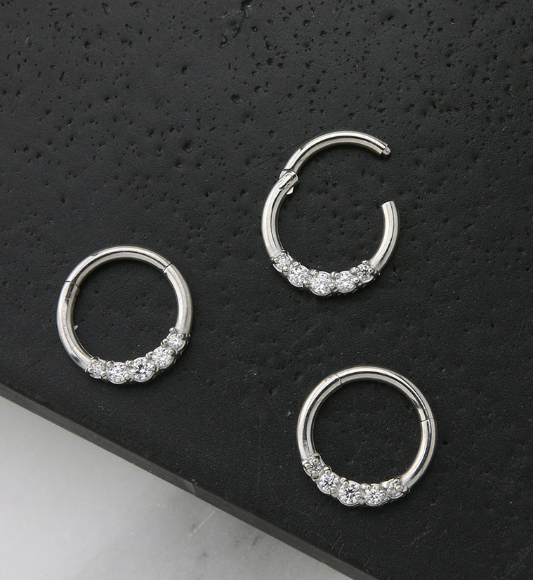 Mere CZ Hinged Segment Ring