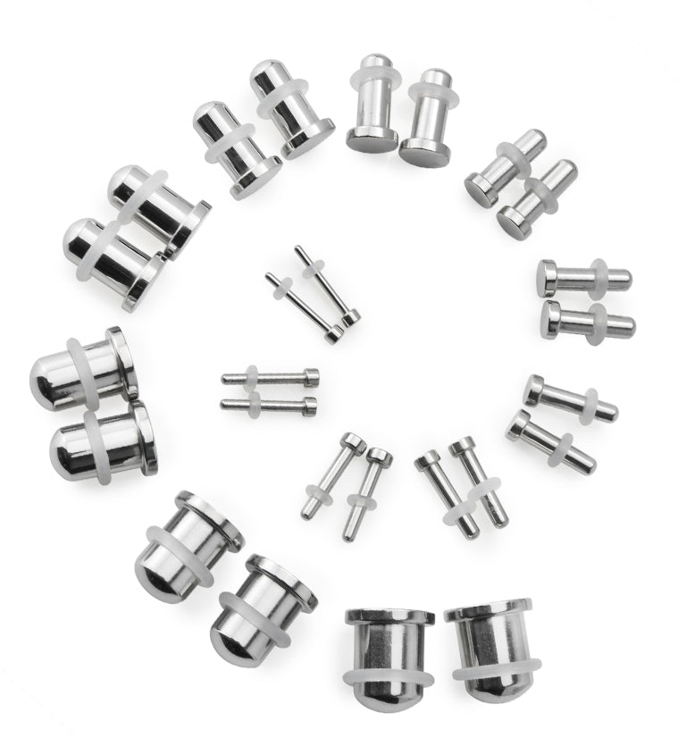 Stainless Steel Plugs Kit (13 Pairs) | UrbanBodyJewelry.com