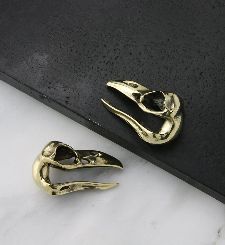 Mini Raven Brass Ear Weights