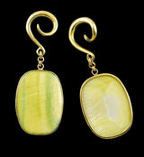 Chartreuse Mother of Pearl Shell Hangers