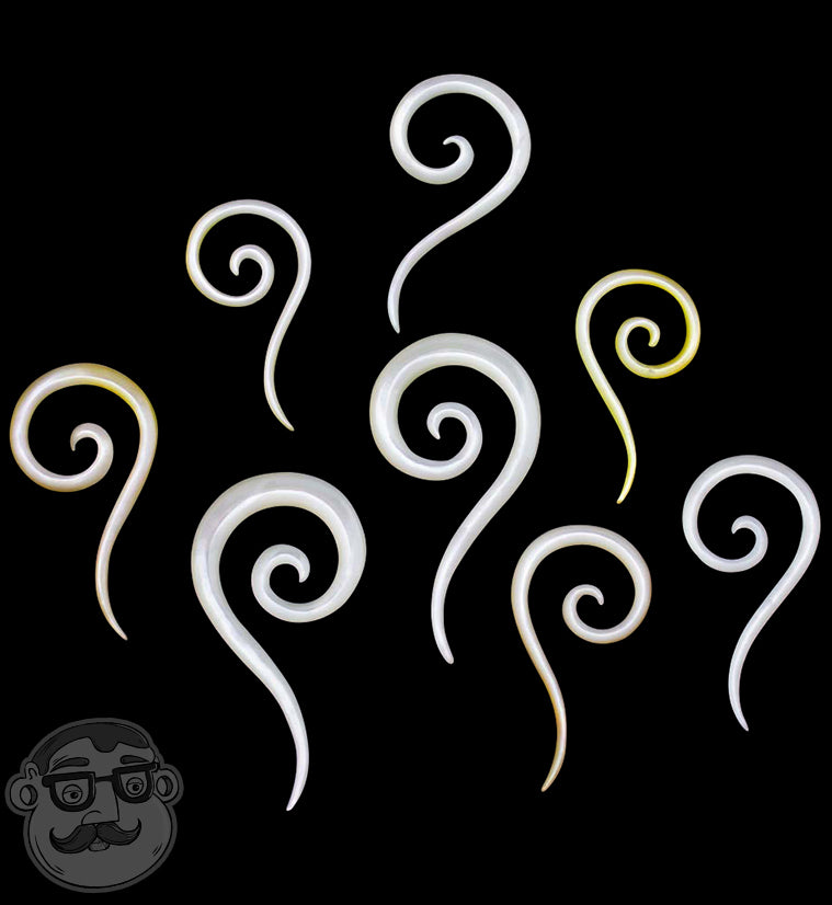 Mother of Pearl Tail Spirals