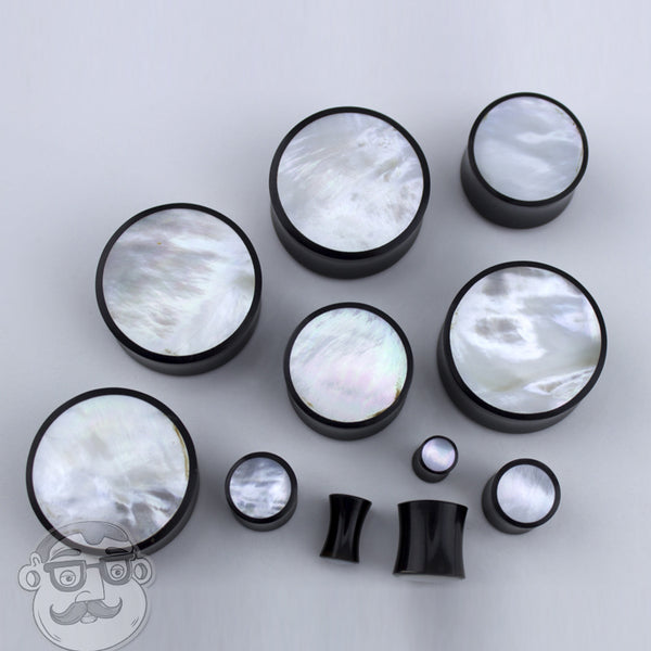 Horn Plugs With Mother of Pearl Inlay
