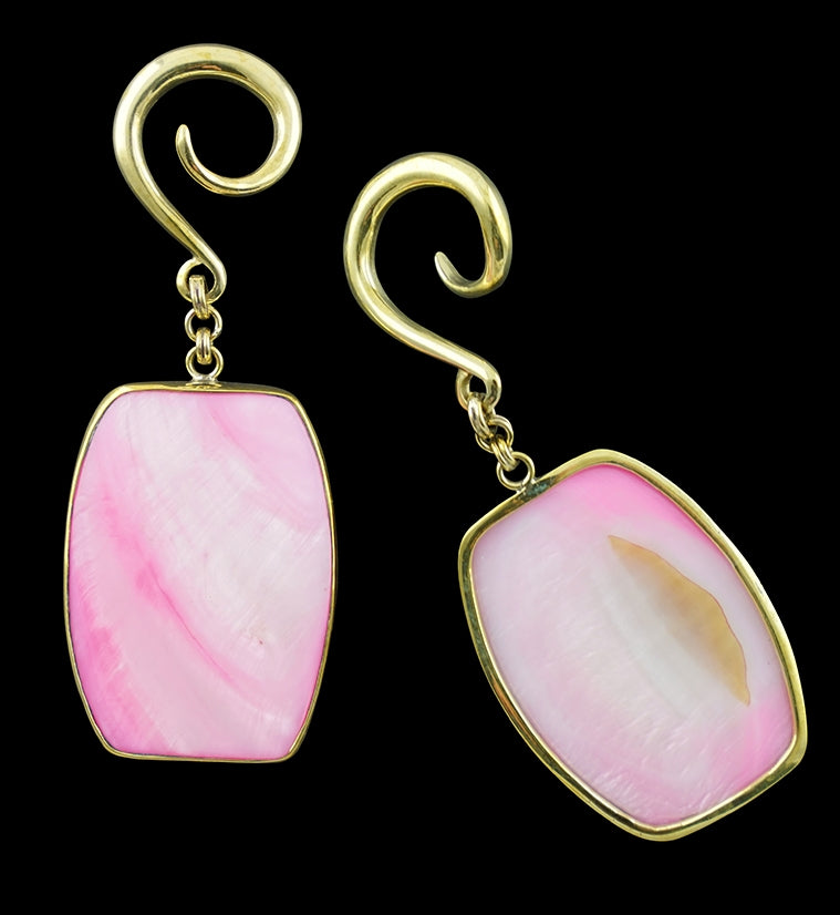Pink Mother of Pearl Shell Hangers