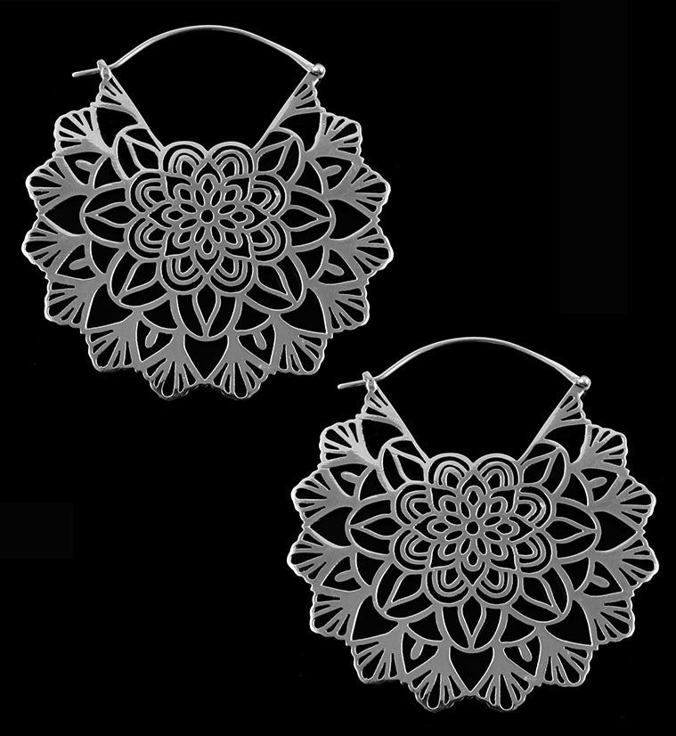 Motley White Brass Earrings / Weights