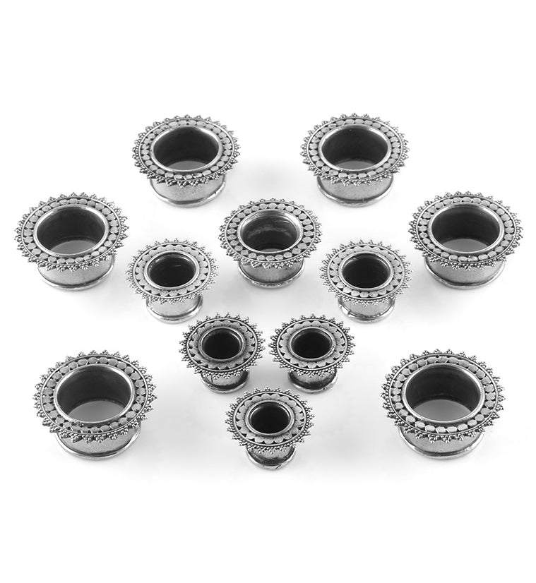 Motley White Brass Tunnel Plugs