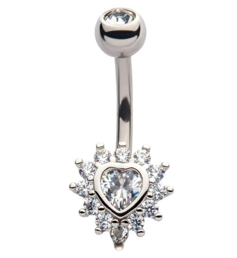 Multi CZ Heart Bundle Belly Ring