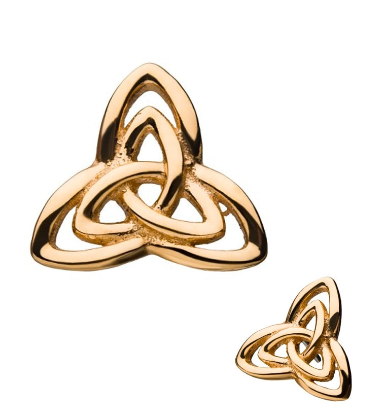 14kt Gold Trinity Threadless Top | UrbanBodyJewelry.com