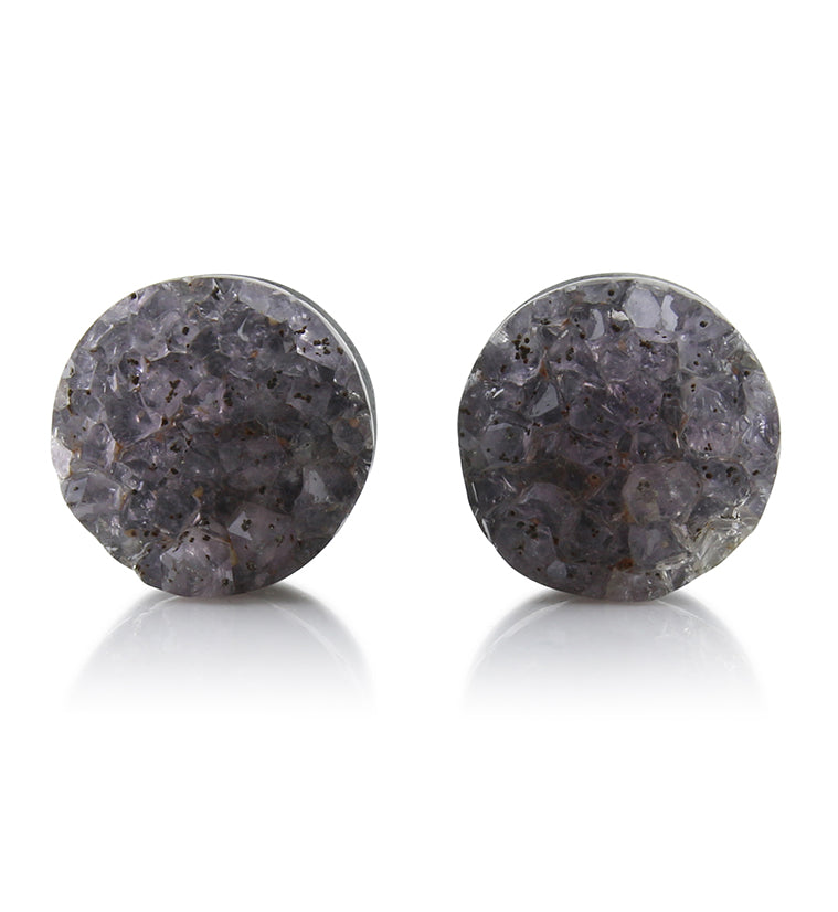 Raw Amethyst Plugs 19/32" (15mm) Version 4