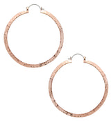 Narrow Hammered Copper Hangers / Earrings