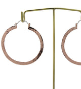 Narrow Hammered Copper Hangers / Earrings