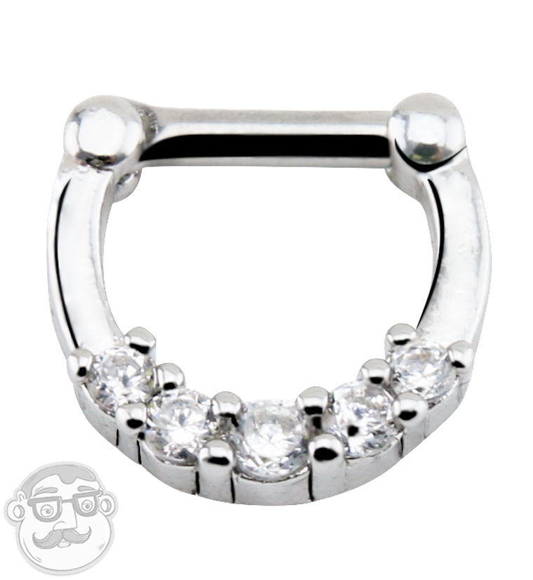 Basic CZ Stainless Steel Septum Clicker
