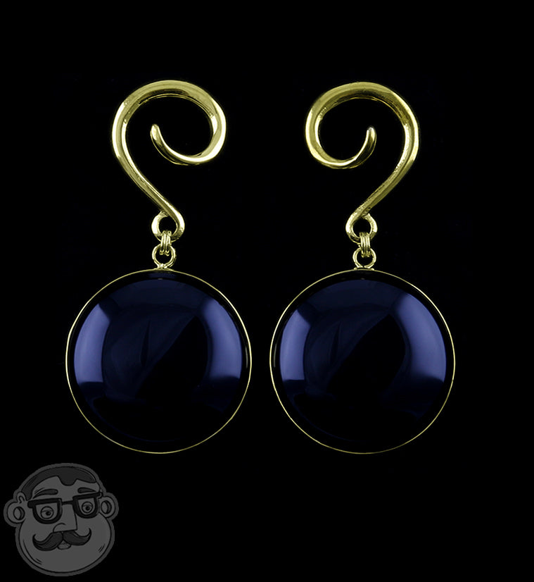 Obsidian Stone Hanging Ear Weights