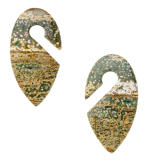Ocean Jasper Stone Keyhole Ear Weights Version 1