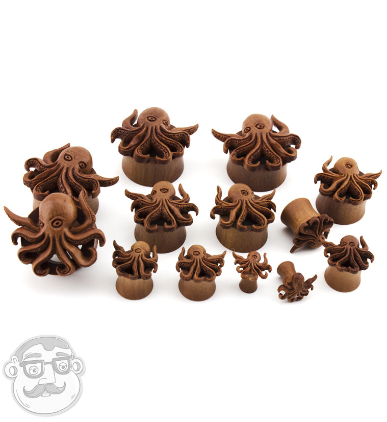 Octopus Carved Saba Wood Tunnels