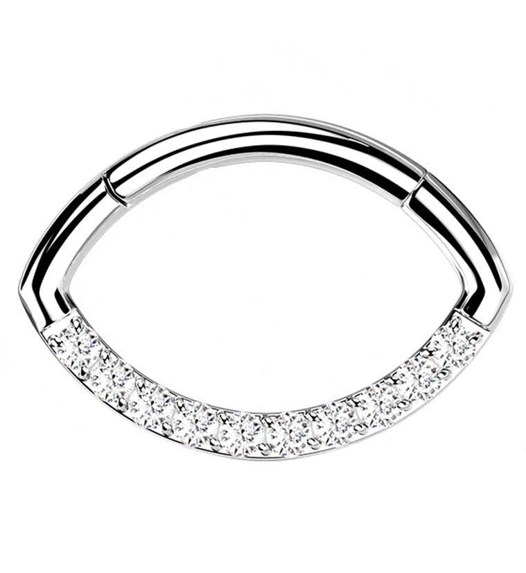 Oculus CZ Titanium Hinged Segment Ring