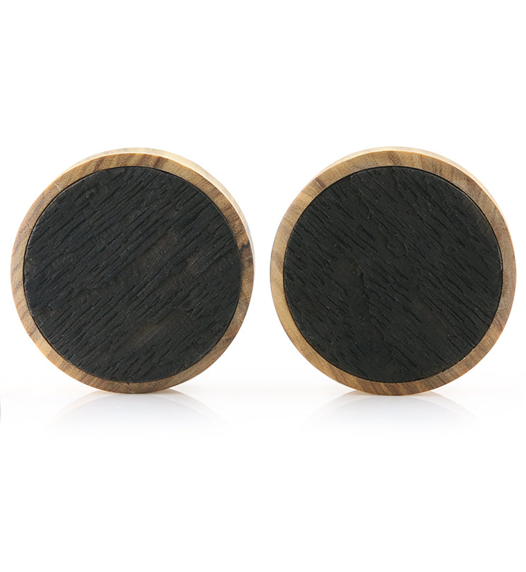 Olive Wood Plugs X Whiskey Barrel Inlays