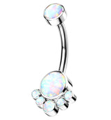 Opalite Cluster Belly Button Ring