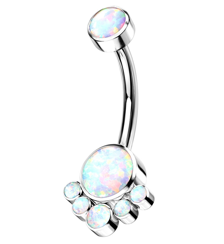 Opalite Cluster Belly Button Ring