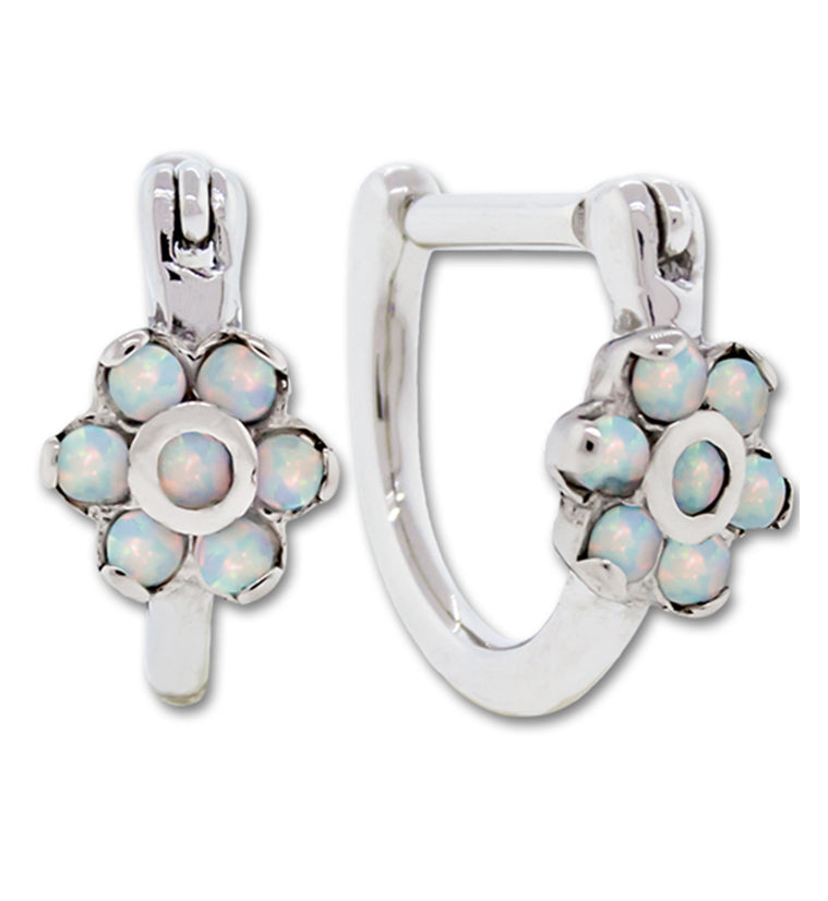 16G Opalite Flower Tragus Clicker