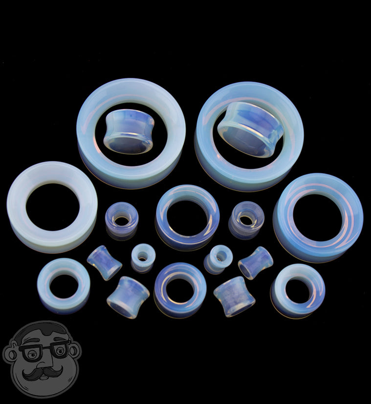 Opalite Glass Double Flare Tunnels