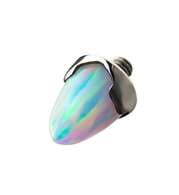 White Opalite Spike Titanium Threaded End
