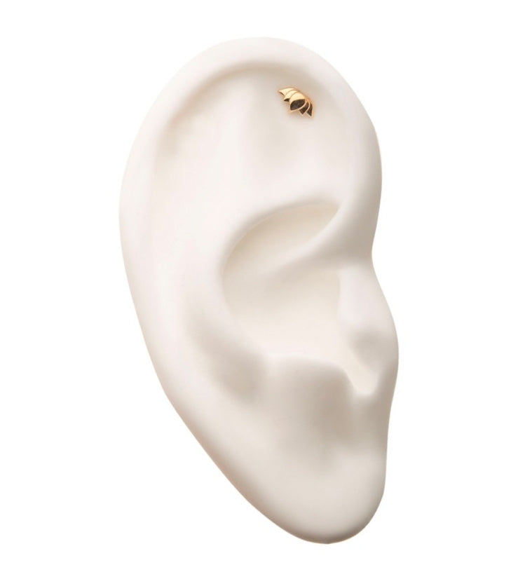 14kt Gold Open Lotus Threadless Top