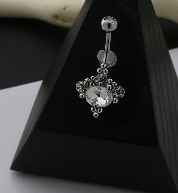 Opulent CZ Belly Button Ring