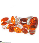 Tiger Orange Glass Plugs