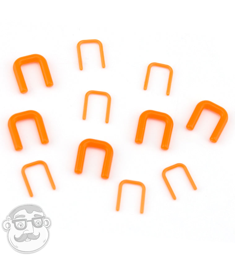 16G - 10G Orange Septum Retainer | UrbanBodyJewelry.com