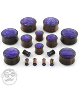 Sono Wood Plugs With Purple Resin Inlay