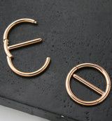 Rose Gold PVD Circlet Stainless Steel Nipple Clicker Ring
