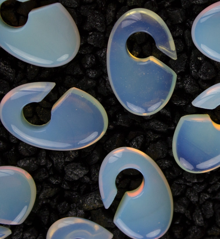Ovaloid Opalite Ear Weights