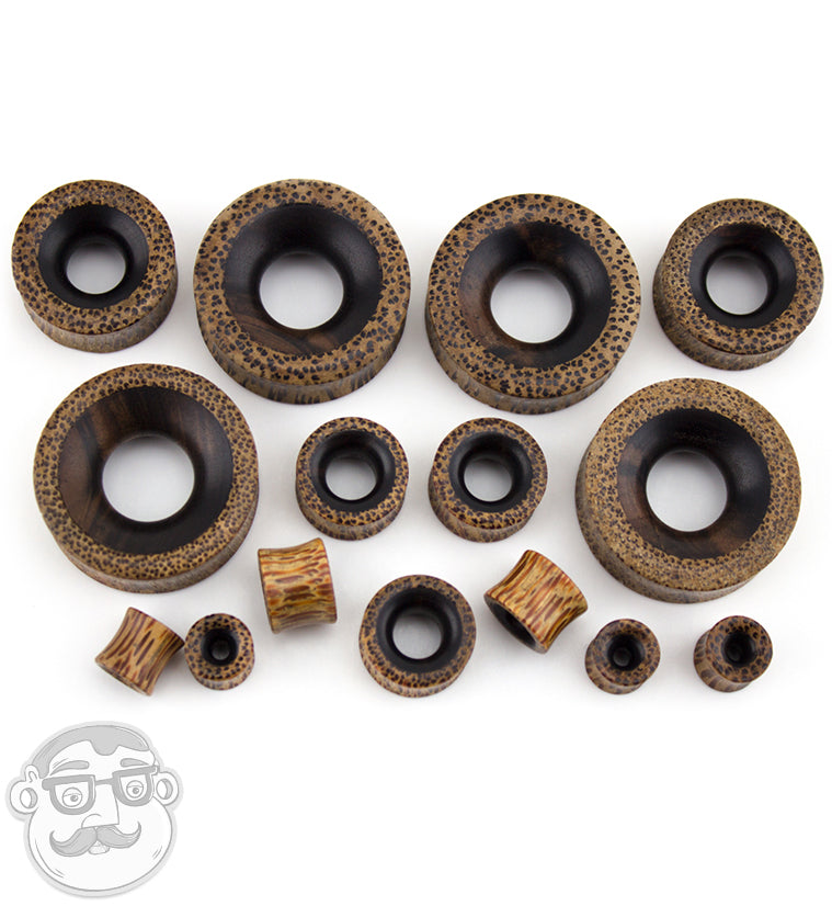 Concave Coconut Wood Tunnels With Arang Wood Inlay