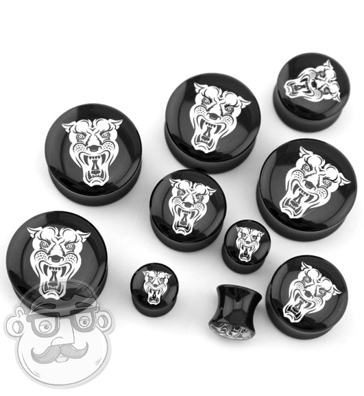 Black Traditional Panther Plugs